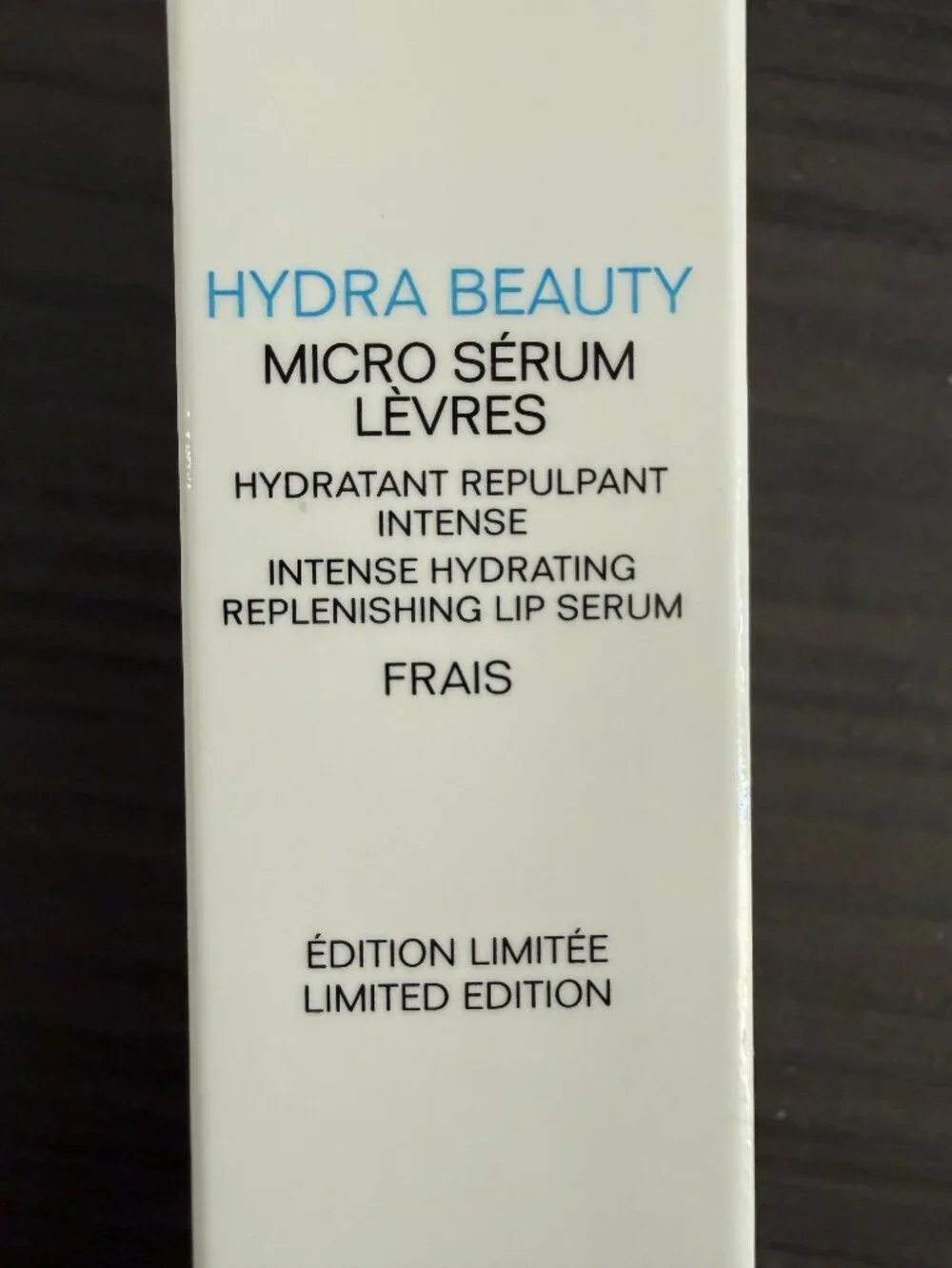 Chanel Hydra Beauty Micro Sérum Lèvres intense hydrating replenishing lip serum.